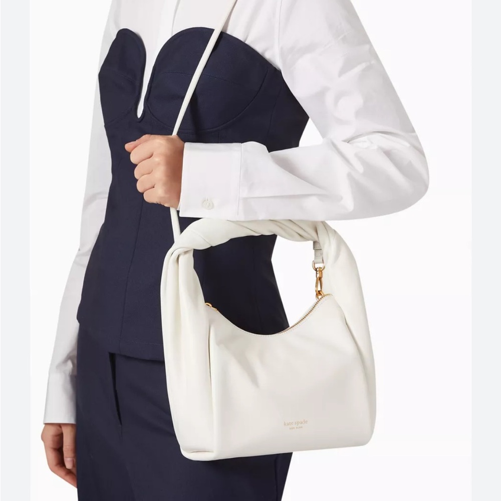 Kate Spade New York Twirl top-handle bag in nappa leather and white. - Picture 3 of 12